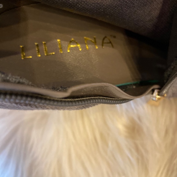 LILIANA open toe Jean material grayish over the knee heeled shoes, size 5.5 - Picture 9 of 11